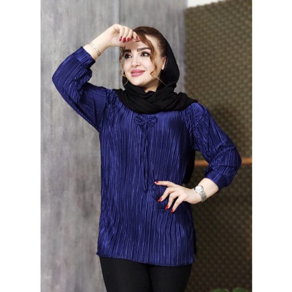 تونیک پلیسه جلو پاپیون 35100167 - Image 5