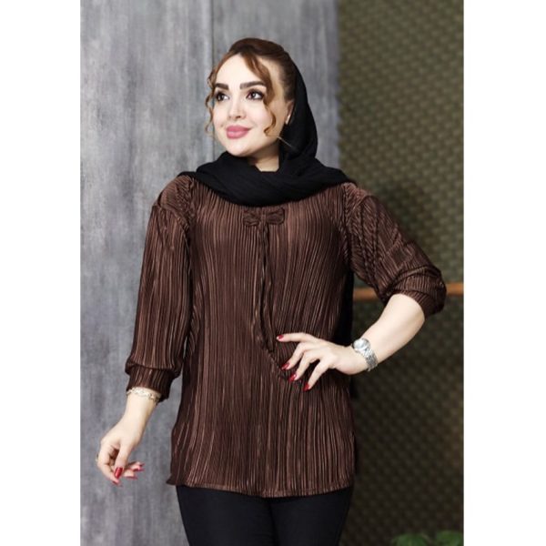 تونیک پلیسه جلو پاپیون 35100167 - Image 3