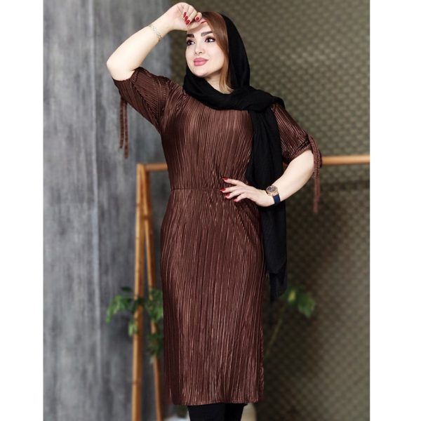 پیراهن ساتن پلیسه - مانتو پاتریس رشت