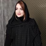 شال مشکی نگینی کرپ حریر - مانتو پاتریس رشت