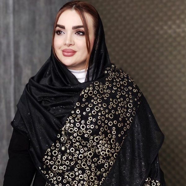 شال حاشیه توپی طلایی - مانتو پاتریس رشت