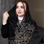 شال حاشیه توپی طلایی - مانتو پاتریس رشت