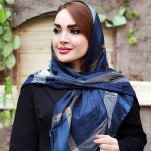 روسری چهارخونه نخی - مانتو پاتریس رشت