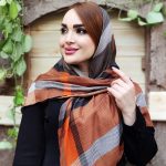روسری چهارخونه نخی - مانتو پاتریس رشت