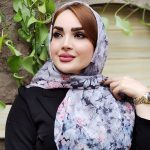 روسری نخی گلدار قواره کوچک - مانتو پاتریس رشت