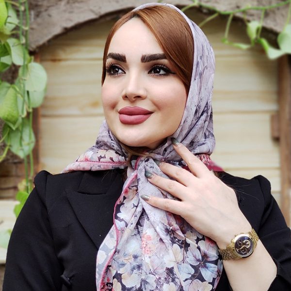 روسری نخی گلدار قواره کوچک - مانتو پاتریس رشت