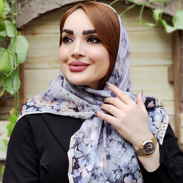 روسری نخی گلدار قواره کوچک - مانتو پاتریس رشت