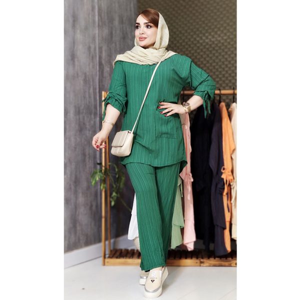 36600384-10-min ست کراش آستین منگوله - مانتو پاتریس رشت