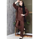 ست تویک شلوار پلیسه ساتن