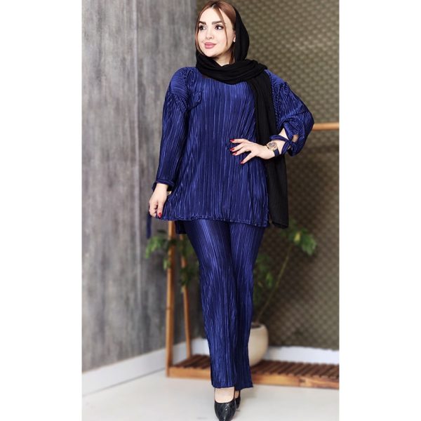 36600390-4-min ست تویک شلوار پلیسه ساتن