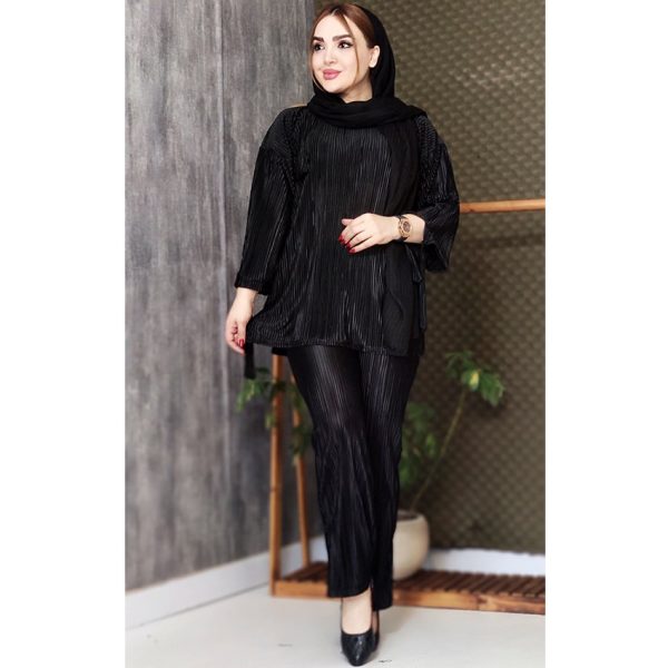 ست تویک شلوار پلیسه ساتن - مانتو پاتریس رشت