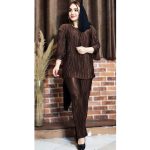 ست شومیز شلوار پلیسه ساتن