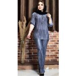 ست شومیز شلوار پلیسه ساتن