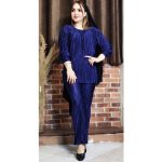 ست شومیز شلوار پلیسه ساتن