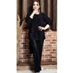 ست شومیز شلوار پلیسه ساتن