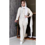 ست شومیز شلوار پلیسه ساتن