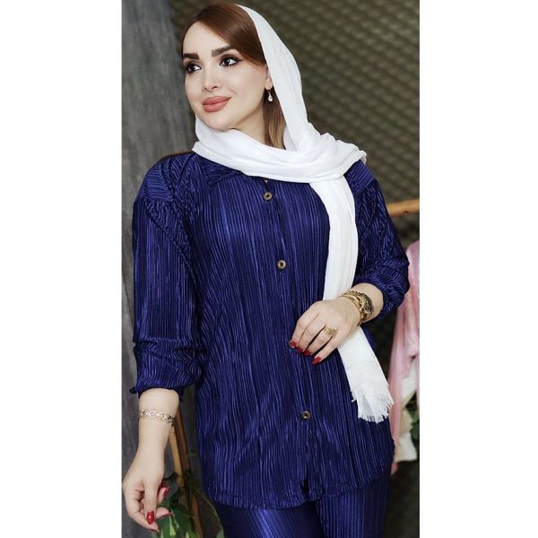 ست ساتن پلیسه آستین کشی