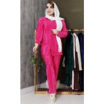 ست ساتن پلیسه آستین کشی
