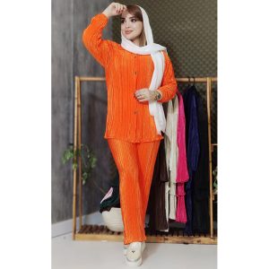 ست ساتن پلیسه آستین کشی