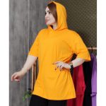 تیشرت لانگ کلاهدار نخ پنبه - مانتو پاتریس رشت