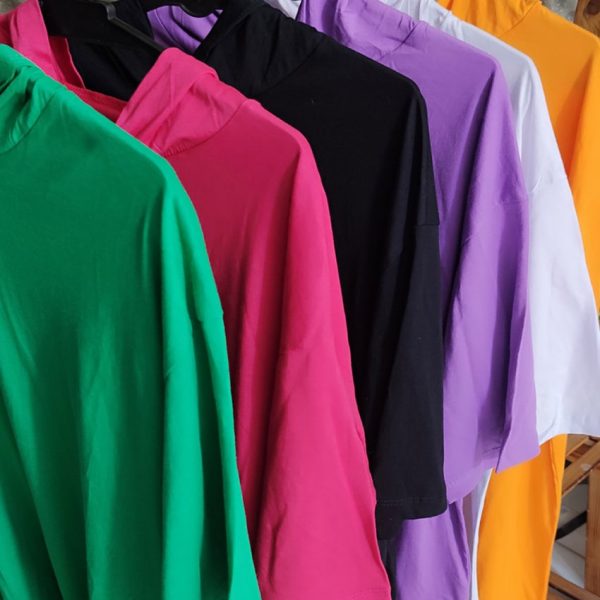 تیشرت لانگ کلاهدار نخ پنبه - مانتو پاتریس رشت