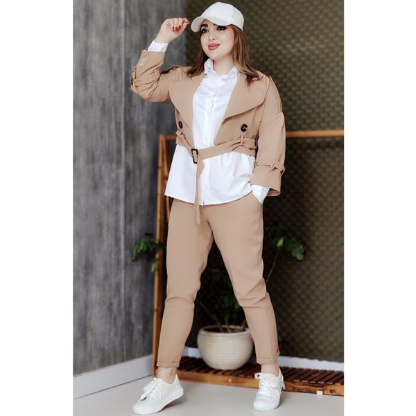 ست 3 تیکه دکمه دار مازراتی - مانتو پاتریس رشت