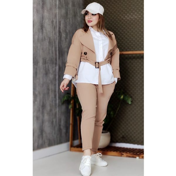 ست 3 تیکه دکمه دار مازراتی - مانتو پاتریس رشت