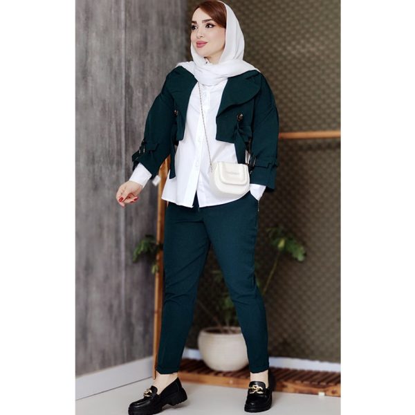 ست 3 تیکه دکمه دار مازراتی - مانتو پاتریس رشت