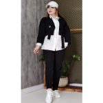 ست 3 تیکه دکمه دار مازراتی - مانتو پاتریس رشت