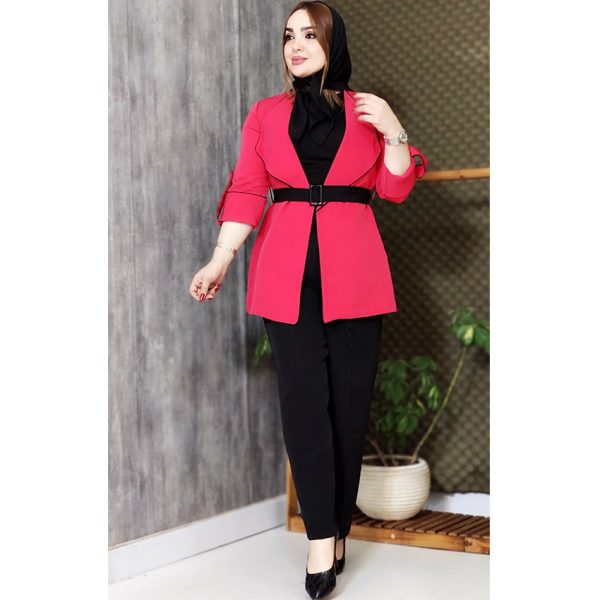 ست کت شلوار مازراتی آستین 3 ربع - مانتو پاتریس رشت