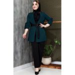 ست کت شلوار مازراتی آستین 3 ربع - مانتو پاتریس رشت