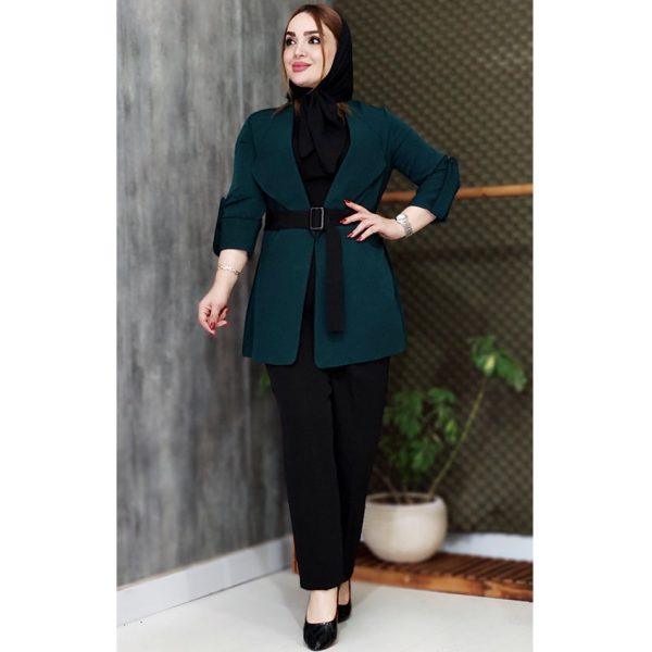 ست کت شلوار مازراتی آستین 3 ربع - مانتو پاتریس رشت