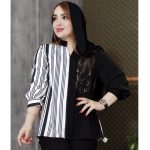 شومیز راه راه پروانه - مانتو پاتریس رشت
