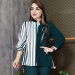 شومیز راه راه پروانه - مانتو پاتریس رشت