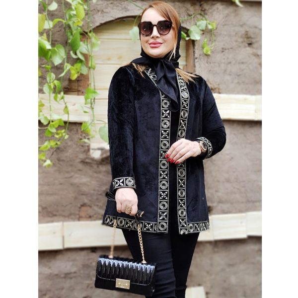 مانتو مخمل نوار دوزی - مانتو پاتریس رشت