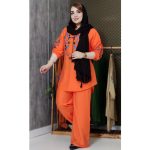 ست تونیک شلوار کرسپو برگ آبی - مانتو پاتریس رشت