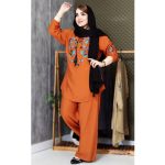 ست تونیک شلوار کرسپو برگ آبی - مانتو پاتریس رشت