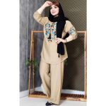 ست تونیک شلوار کرسپو برگ آبی - مانتو پاتریس رشت