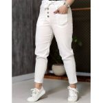 شلوار مام جلو جیب سفید بنگال