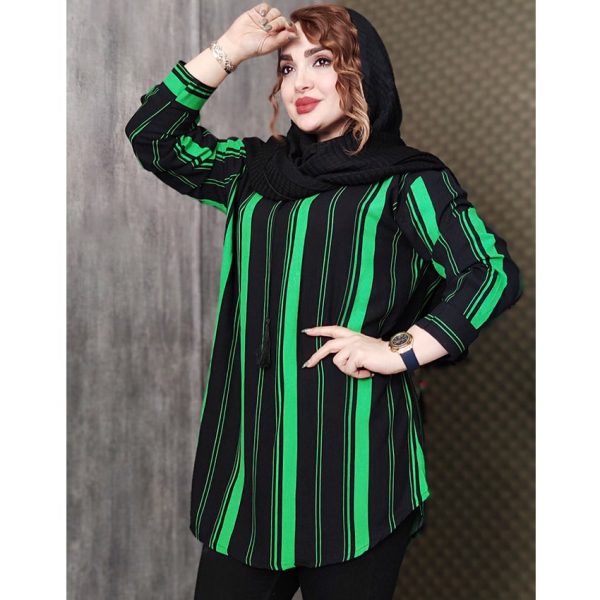 شومیز راه راه نخی منگوله دار - مانتو پاتریس رشت