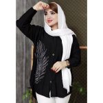 مانتو بابوس جیبدار نگینی برگ - مانتو پاتریس رشت