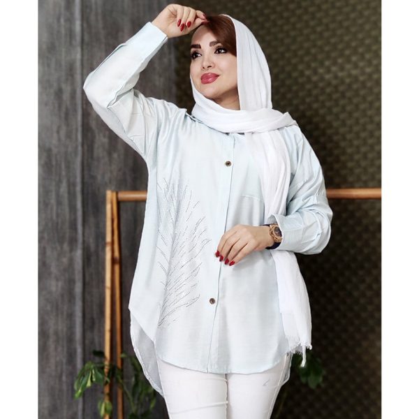 مانتو بابوس جیبدار نگینی برگ - مانتو پاتریس رشت