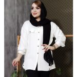 مانتو کتان لمه بغل دکمه - مانتو پاتریس رشت