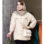 مانتو کتان لمه بغل دکمه - مانتو پاتریس رشت