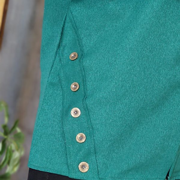مانتو کتان لمه بغل دکمه - مانتو پاتریس رشت