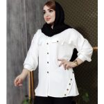 مانتو کتان لمه بغل دکمه - مانتو پاتریس رشت