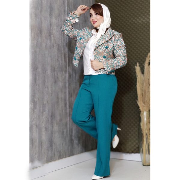 ست کت شلوار ژاکارد - مانتو پاتریس رشت