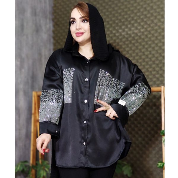 مانتو ساتن نگینی