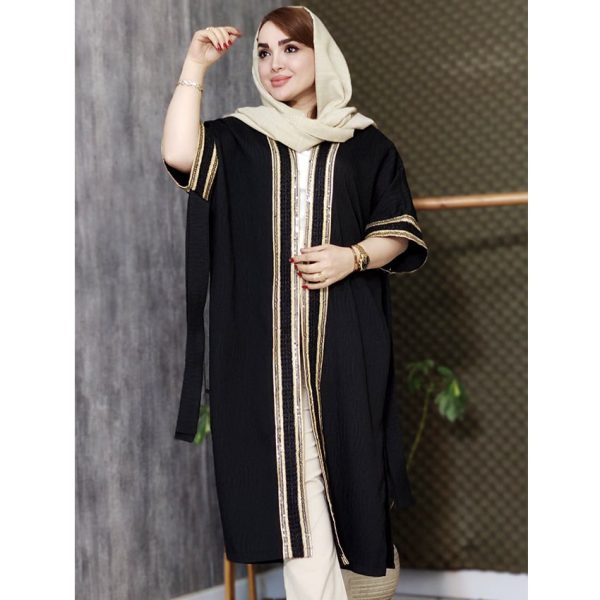 مانتو عبایی آستین بندی - مانتو پاتریس رشت