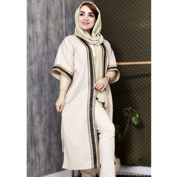 مانتو عبایی آستین بندی - مانتو پاتریس رشت